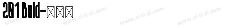 201 Bold字体转换